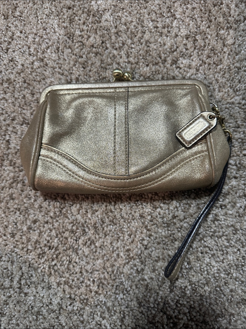 Coach Metallic Gold Women's Wristlet Clutch
